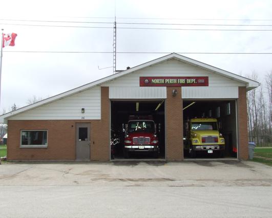 Front view of the Atwood Fire Hall